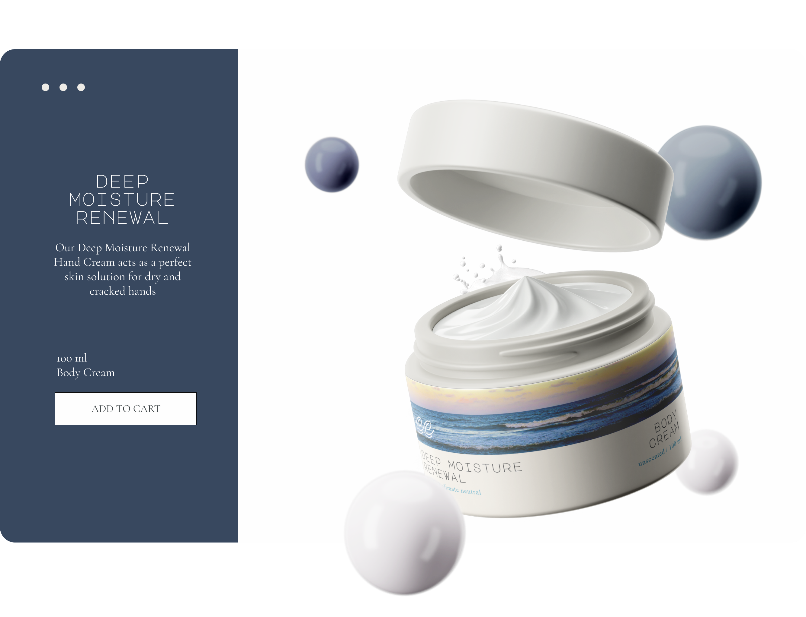 Deep Moisture Cream Package Design