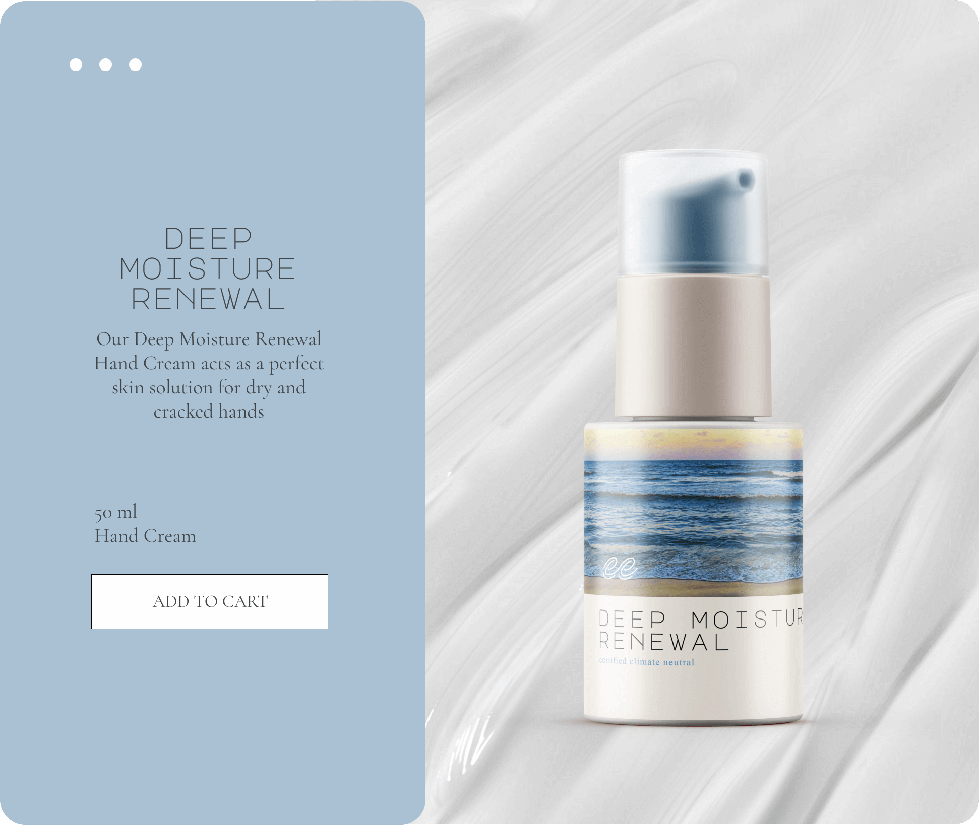Deep Moisture Renewal Hand Cream Package Design
