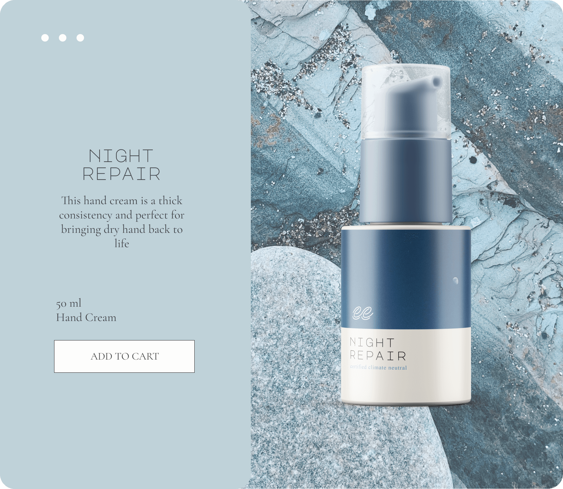 Night Repair Hand Cream Package Design
